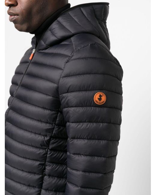 Save The Duck Blue Donald Hooded Puffer Jacket for men