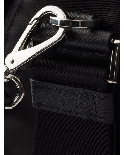 Prada Black Re-Nylon Leather-Trim Shoulder Bag for men