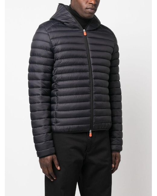 Save The Duck Blue Donald Hooded Puffer Jacket for men