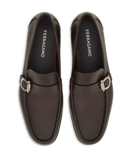 Ferragamo Black Caspian Moccasins Shoes for men