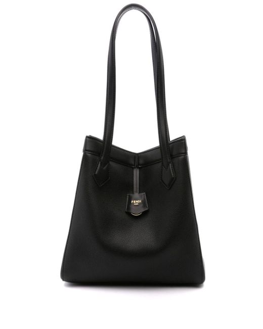 Fendi Black Origami Leather Shoulder Bag