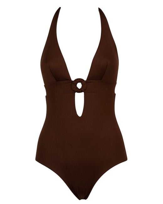 Fisico Brown Ring Swimsuit