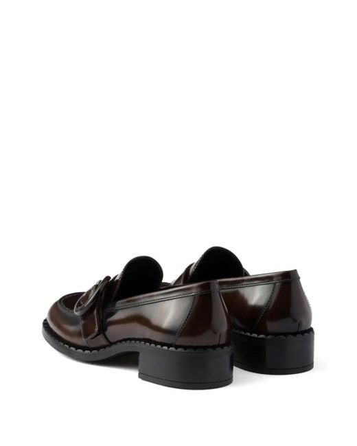 Prada Black Sienna Leather Loafers