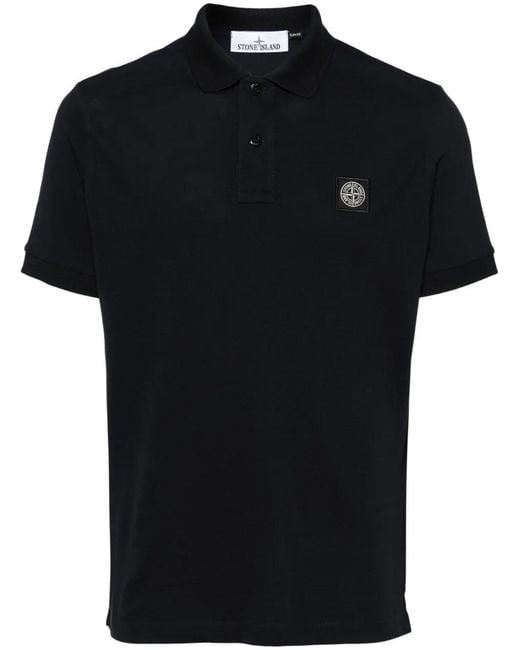 Stone Island Black T-Shirts And Polos for men