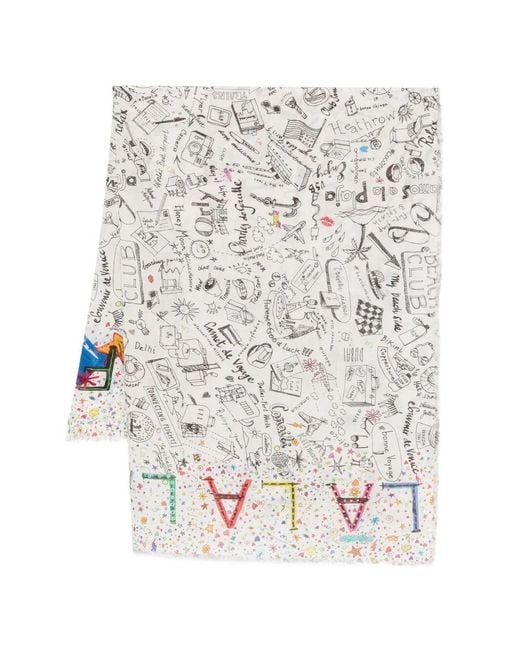 Faliero Sarti White In Collaboration With Paolo Fiumi: New Travel Stole