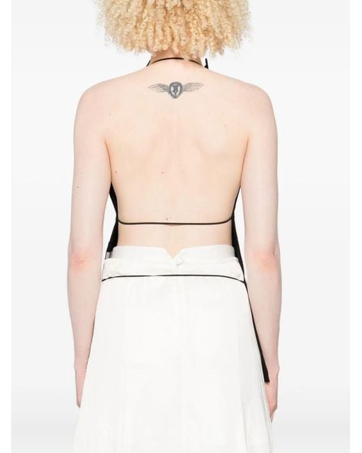 FEDERICO CINA Black Top With Open Back