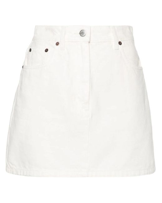 Prada White Denim Skirt