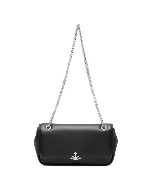 Vivienne Westwood Black Chain Crossbody Purse