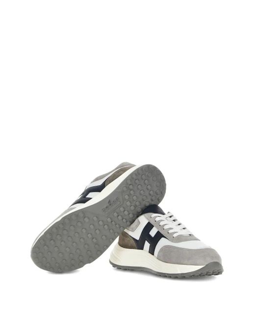 Hogan White Suede And Smooth Leather Hyperlight Sneakers Shoes for men