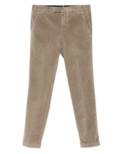 Pantaloni Torino Men's Gray Master Corduroy Slim-Fit Pants