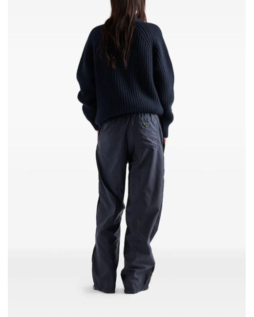Prada Blue Lightweight Re-Nylon Pants