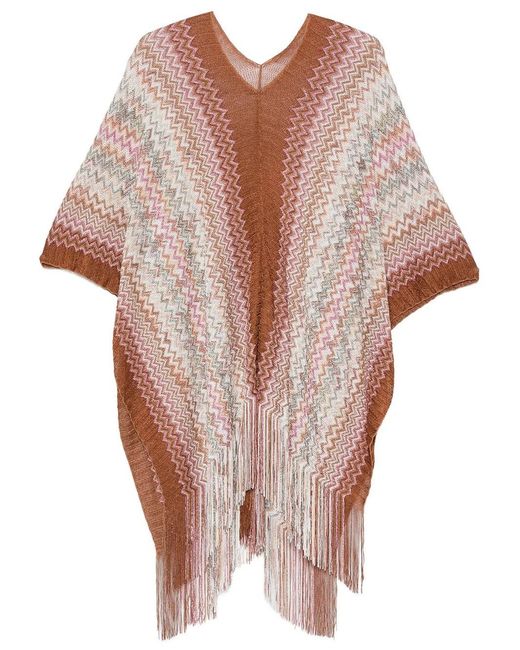 Missoni Multicolor Fringed Poncho