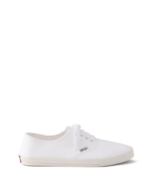 Prada White Drill Sneakers for men