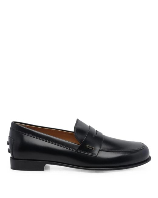 Tod's Black Leather Loafers