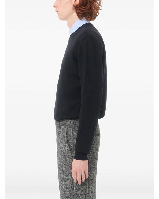 Valentino Garavani Blue Wool Sweater With Vlogo Embroidery for men