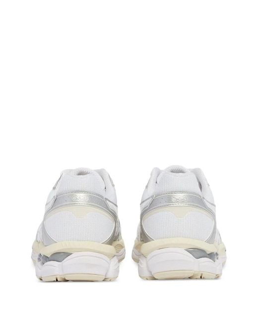 Asics White Gel-Cumulus 16 Mesh And Glossy Synthetic Leather Sneakers for men