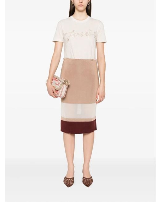 Fendi White T-Shirts And Polos