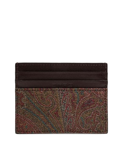 Etro Brown Arnica Card Holder for men