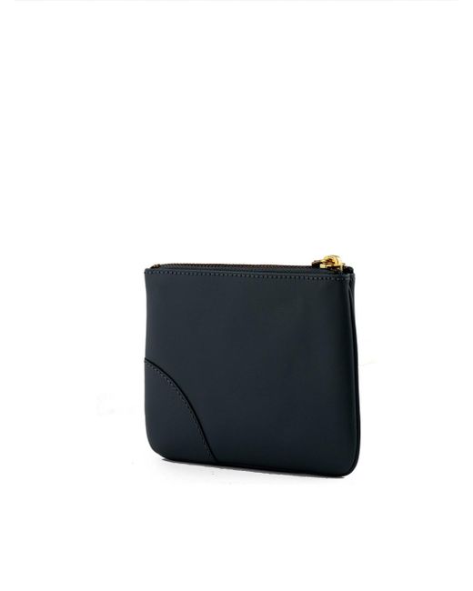 Comme des Garçons Blue Classic Leather Wallet