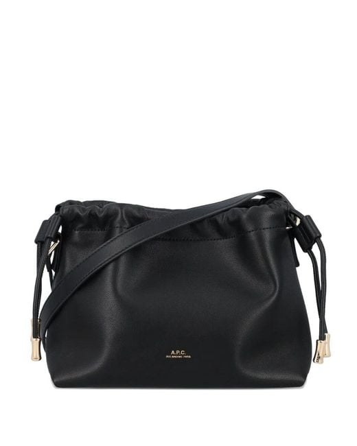 A.P.C. Black Ninon Mini Bag With Drawstring