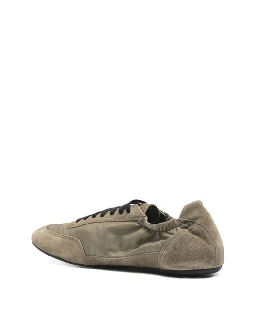 Prada Green Collapse Re-Nylon And Suede Elasticized Sneakers for men