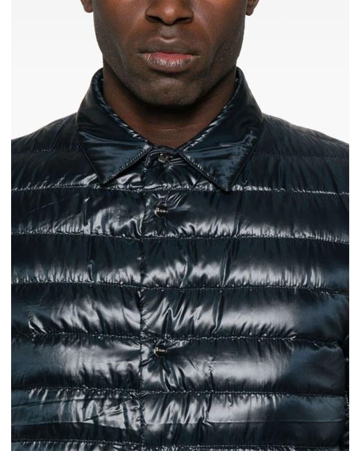 Herno Blue Press-stud Padded Jacket for men