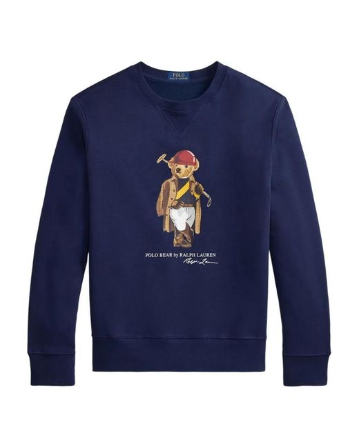 Polo Ralph Lauren Men's Blue Polo Bear Sweatshirt
