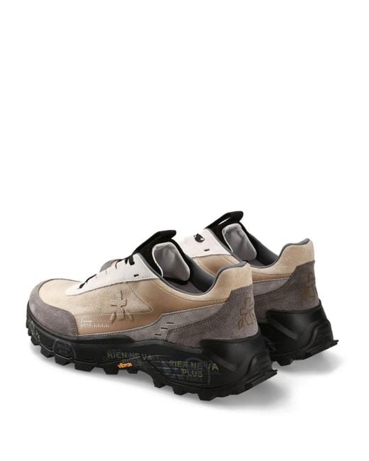 Premiata White Suede And Smooth Leather Devin Sneakers for men