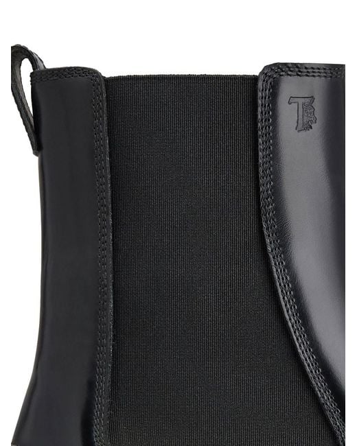 Tod's Black Chelsea Boots In Leather