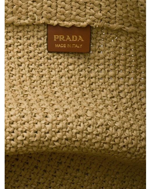 Prada Natural Crochet Tote Bag