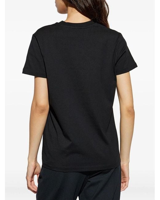 Moncler Black Embroidered Logo T-Shirt
