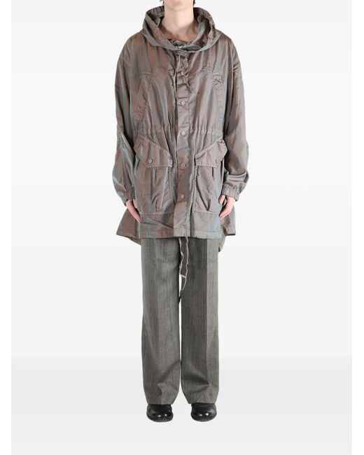 Dries Van Noten Gray Voxer Parka Jacket for men