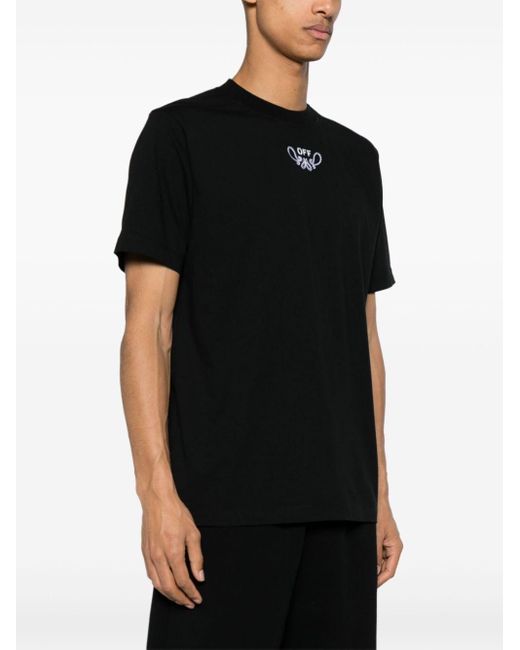 Off-White c/o Virgil Abloh Black Off- Bandana Arrow Skate Cotton T-Shirt for men