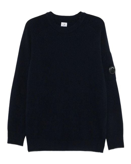 C P Company Blue Crew Neck Pullover for men