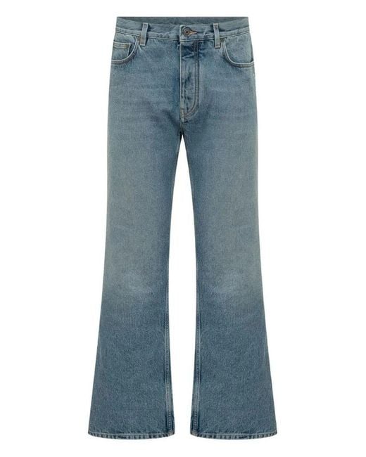 Off-White c/o Virgil Abloh Blue Half Arrow Flared Jeans for men