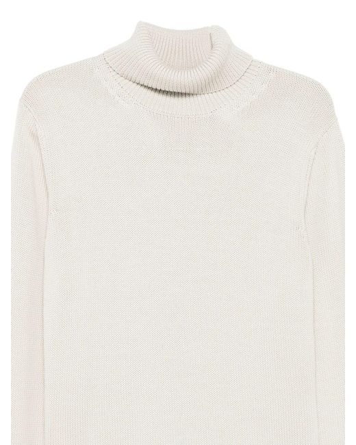 Roberto Collina White Turtleneck Sweater for men