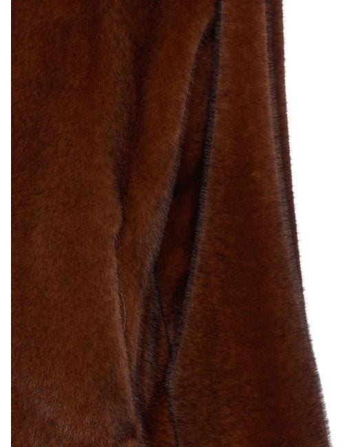 Herno Brown Soft Faux-fur Hooded Jacket