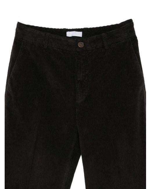 Cellar Door Black Rosa Corduroy Straight-Leg Trousers
