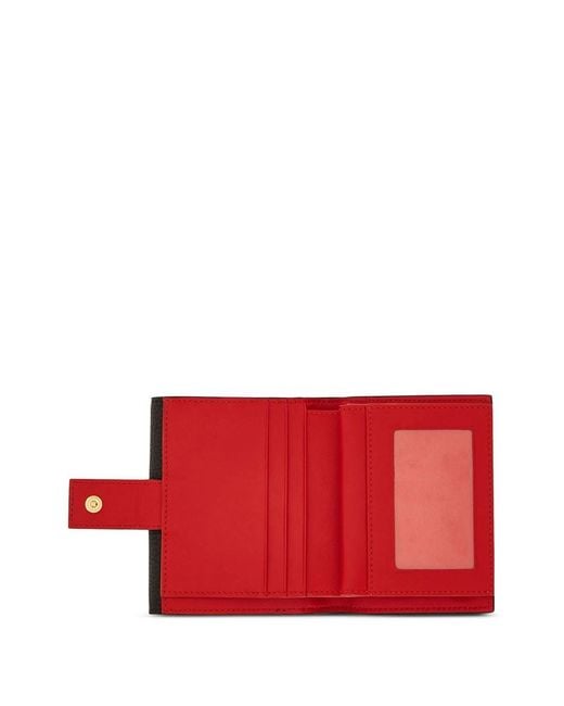 Ferragamo Black Gancini Grained Leather Compact Wallet
