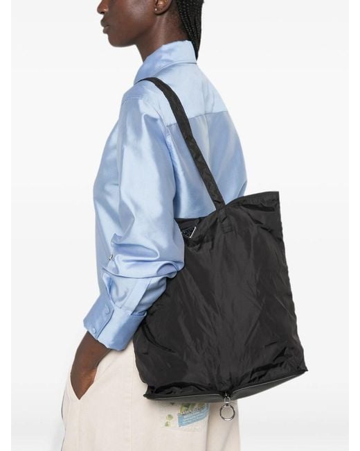 Prada Black Nylon Tote Bag With Saffiano Leather Case