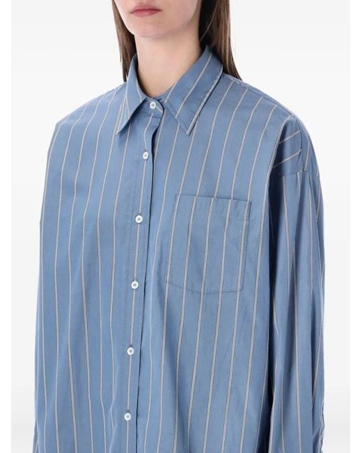 A.P.C. Blue Relaxed Stripes Shirt