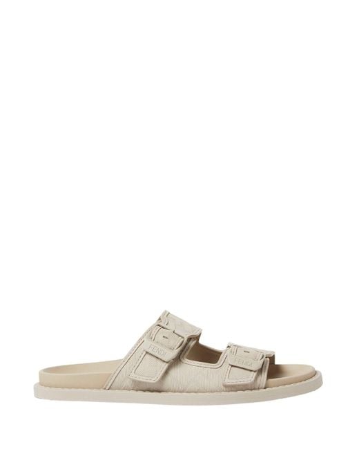 Fendi White Feel Sandals for men