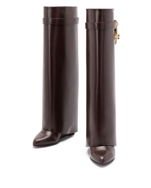 Givenchy Brown Shark Lock Boot