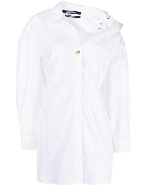 Jacquemus White Mini Shirt Dress