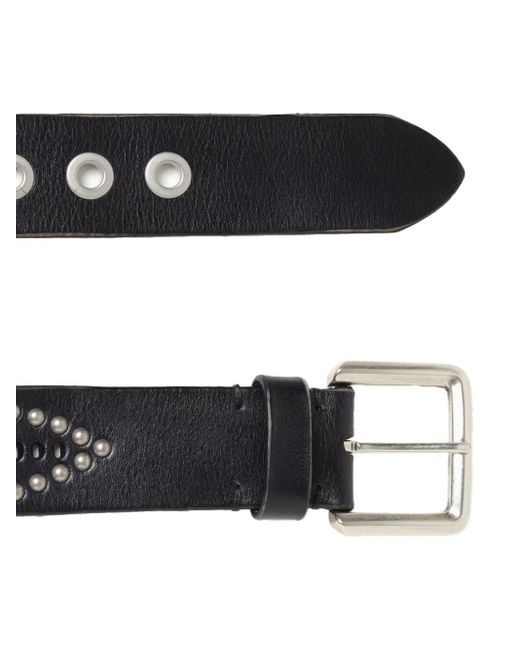 Golden Goose Deluxe Brand Black Studded Belt Accessories