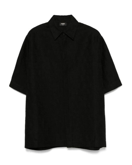 Fendi Black Linen Shirt for men