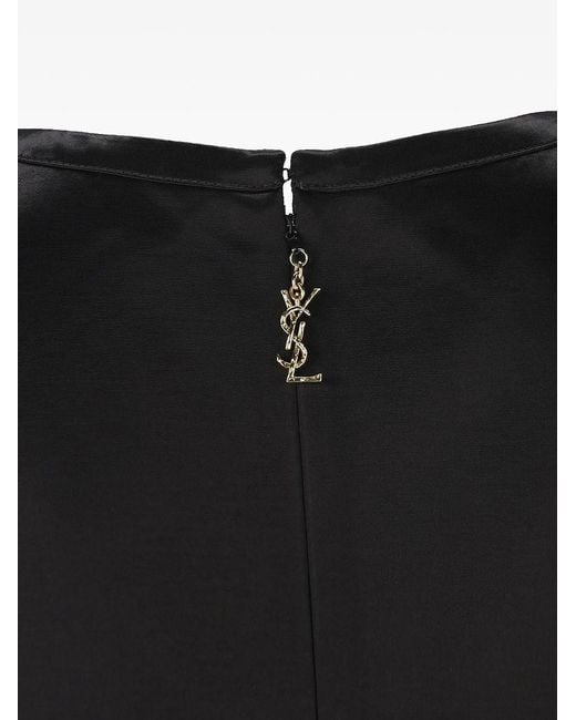 Saint Laurent Black Cassandre Shift Dress