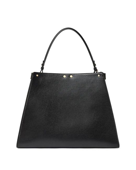 Fendi Black Way Large Leather And Suede Bag