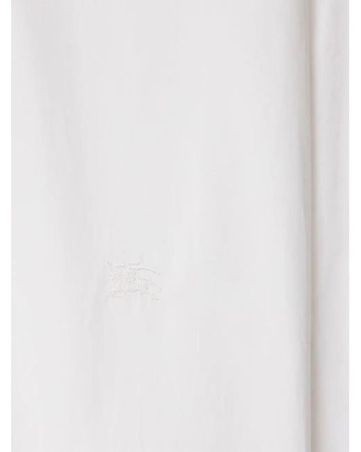 Burberry White Regular Fit Cotton Poplin Formal Shirt