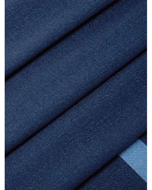 Fendi Blue Ff Logo Scarf for men